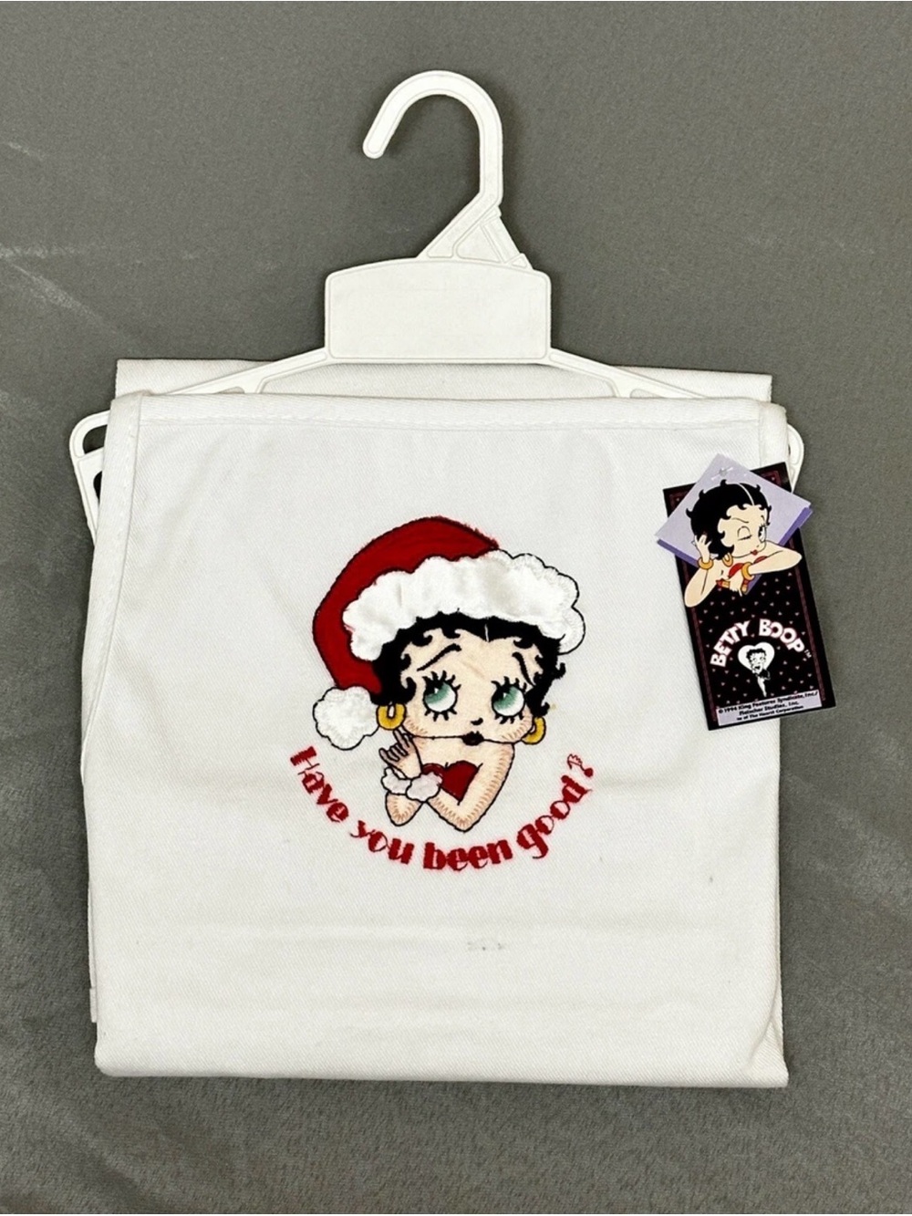 Vtg 1994 Betty Boop King Features Syndicate Apron "Have You Been Good?" Xmas